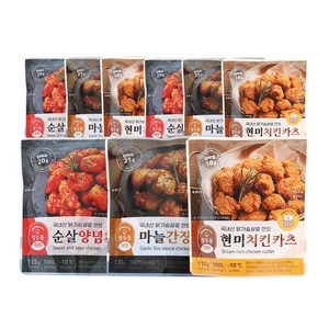 성수동905 냉동순살치킨 혼합 3종(양념+마늘간장+현미크런) 맛별 3개씩 총 9개, 1개