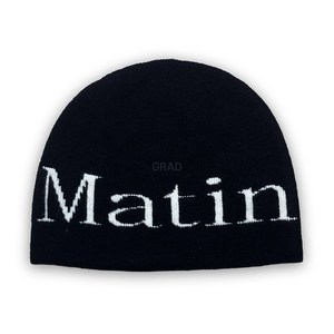 [당일발송] 마뗑킴 로고 자카드 숏 비니 MATIN KIM LOGO JACQUARD SHORT BEANIE + GRAD 정품보증택