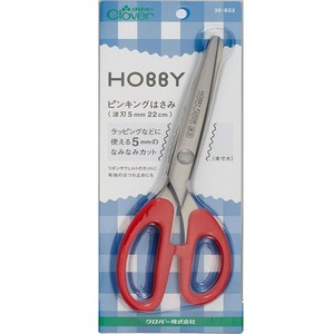 홈데코 36-633 크로바 HOBBY핑킹가위P210W-파도(22cm) 재단가위, 1개