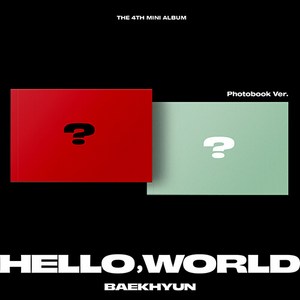 [EXO] 백현 미니 4집 2종 세트 Hello Wold (Photobook Ve.) / 포토카드4+스티커2+프로필카드2+폴디드포스터4+포토북2+엽서2+히든메시지카드2