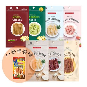 네츄럴코어 강아지 치즈 간식 7종 셋트 + 만도스페샬푸드4p 1개증정, 1개, 치즈7종묶음