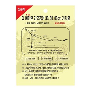 정음사 심해 갑오징어 채비 더 예민한 가지줄, C가지줄 30CM(2개입), 1개, 2개입