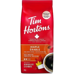 (캐나다 직구) 팀홀튼 메이플 파인 그라인드 커피 미디엄 로스트 Tim Hotons Maple Fine Gind Coffee Medium Roast 300g Bag