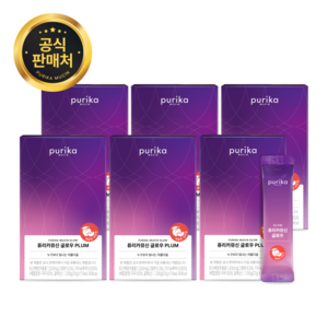 [본사정품] 퓨리카뮤신 글로우 자두 6box 60포 콜라겐젤리 특허뮤신, 6개, 200g