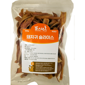 펫스낵스 대용량 애견간식, 500g, 1개, 국내산 돼지귀