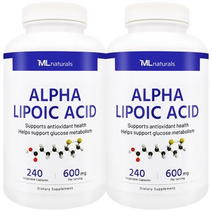 [미국빠른직구] 마이라이프 내추럴스 알파리포산 600 mg, 2개, 240정