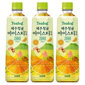 티로그 제주청귤 아이스티 녹차 제로, 6개, 500ml