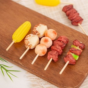 [엠디자인] 미니 바베큐 꼬치 모형 1P, 고기