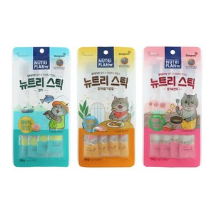 뉴트리플랜 동원 고양이 뉴트리스틱 20p 파우치, 3종혼합, 56g, 12개