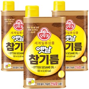 오뚜기옛날 참기름, 500ml, 3개