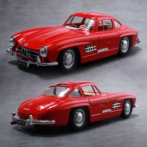 브라고 1:24 메르세데스 벤츠 300SL 1954 올드카 다이캐스트 모형차, 레드, 1개