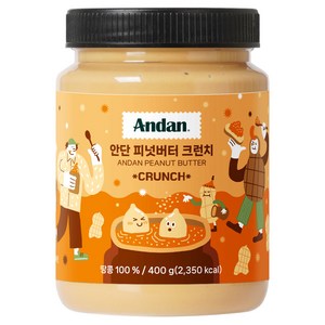 안단 피넛버터 크런치 100%, 400g, 1개