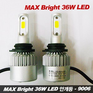 렉서스 MAX 브라이트 36W LED 안개등 9006, 혼합색상, 2개