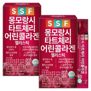 순수식품 몽모랑시 타트체리 저분자 피쉬 콜라겐 젤리 스틱 2박스(30포) 300달톤, 300g, 2개