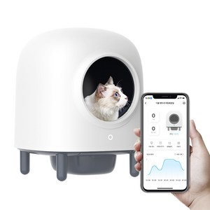 디클펫 고양이 자동화장실 CL03 와이파이(WIFI), 화이트, 1개