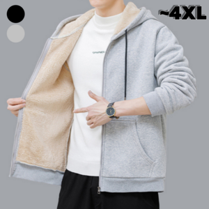 델리안 남여공용 빅사이즈 양털 후드 집업 4XL ( 2color)