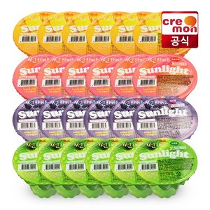 썬라이트 마시는 컵젤리음료 혼합맛 180ml 사과6개+복숭아6개+포도6개+망고6개 (1박스), 24개