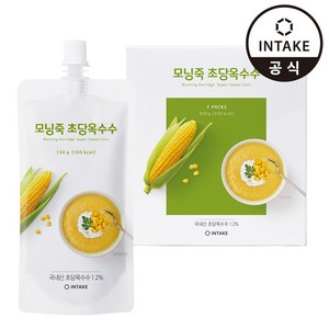 인테이크 모닝죽 초당옥수수, 130g, 7개