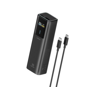 CUKTECH 쿡테크 10 파워뱅크 PD 150W 고속 충전 노트북 보조배터리 10000mAh+240W C타입 고속 충전 케이블 세트/기내반입, PB100P, 블랙