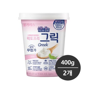 남양 불가리스 락토프리 그릭 요거트 400g 2개 냉장배송