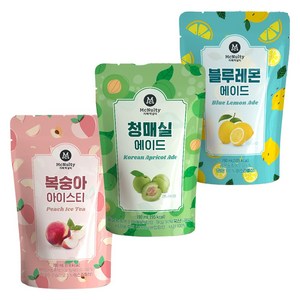 [YFRESH]맥널티 아이스티3종(복숭아 블루레몬에이드 청매실에이드) 각 190ml x 5 총 15개 + YFRESH박스, 1개