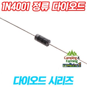 1N4001 역전류방지 1A 정류 다이오드 DO-35타입, 10개