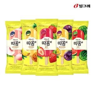 빙그레 따옴바 5종 혼합 20개 (납작복숭아4 + 딸기4 + 패션프루트4 + 파인애플4+ 수박4), 75ml