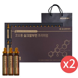 코오롱제약 실크알부민 95% 프리미엄 쇼핑백증정 마시는 알부민 영양제 비타민, 60개, 20ml