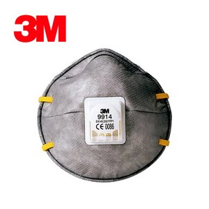 3M 9914 2급방진마스크 냄새제거 악취제거 활성탄층 배기밸브 산업용 마스크, 10개