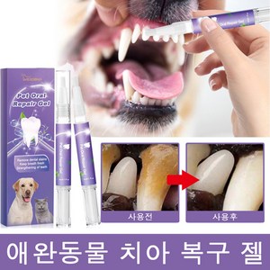 반려동물 양치펜 2P 강아지치석제거 고양이치석제거 천연 식물 성분, 1개, 6ml