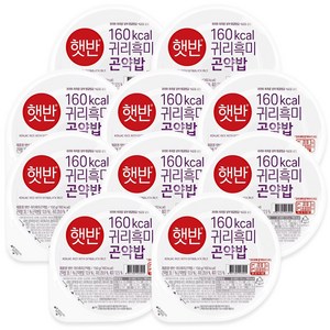 (실온)[CJ제일제당]햇반 흑미귀리곤약밥150g*, 150g, 10개