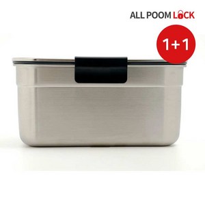 [1+1] 올스텐 직사각 국산 올품락 신개념 밀폐용기 포스코304J1, [1+1] 9호 3600ml, 1개