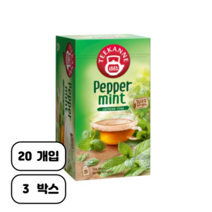 티칸네 페퍼민트 허브티, 2.25g, 20개입, 3개