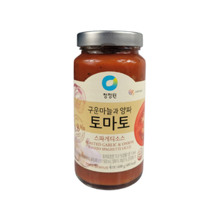 청정원 구운마늘과 양파 토마토 스파게티소스, 1개, 600g