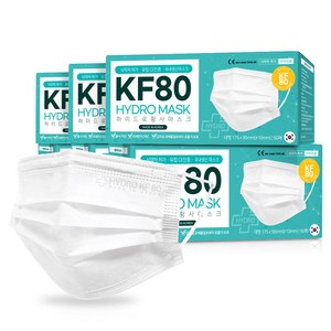 국산 3중 KF80 마스크 대형 300매 황사 미세먼지 차단 보건용마스크, 50개입, 6개