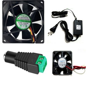 12v 어댑터 DC쿨링팬 쿨러 아답터 냉각모터휀, 12V- DC쿨링팬 (소), 1개