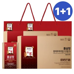 1+1특가 홍삼정 6년근 파우치 쇼핑백 포함, 60개, 50ml