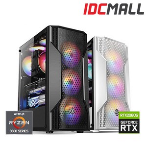 게이밍컴퓨터 라이젠5 3600 RTX2060Supe 배그 디아블로4 디아2레저렉션 발로란트 PC 본체, 라이젠5 3600+2060Supe+8G  화이트, RAM 32GB UP