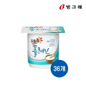 빙그레 요플레 플레인 85g x 12개, 36개