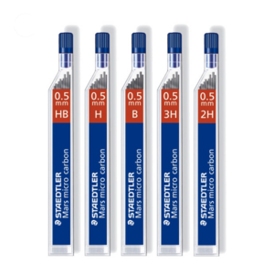 STAEDTLER 스테들러 마스 마이크로 카본 250 샤프심, 0.5 HB 5개