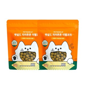 펫쉴드 고양이 덴탈 치아튼튼 이빨과자 치석 입냄새 제거, 2팩, 100g