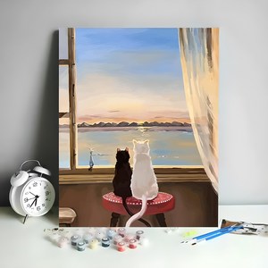 [CRAFT JOY] DIY 명화그리기 세트 세로 캔버스형 40x50cm, CRJ-1003, 1개