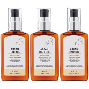 라입 R3 아르간오일 헤어에센스 오리지널, 100ml, 3개
