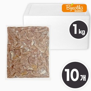 춘풍접객 삶은 돼지곱창 슬라이스 1kg (10개) 대용량 국밥용 냉동 절단 소창 구이용 업소용 식당용, 10개