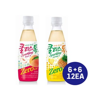 동원 쿨피스톡 제로 340mlx12개(파인애플6+복숭아6) 스파클링, 340ml x 12개, 1세트, 340ml