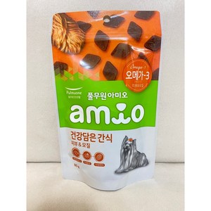 아미오 강아지 건강담은 트릿 간식, 연어(피부 & 모질), 80g, 5개