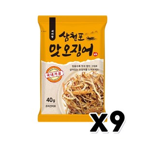 세아랑 삼천포 맛오징어 간편술안주 40g x 9개