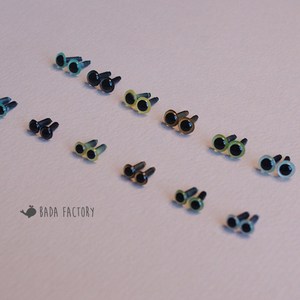 모루인형 눈 인형 만들기 재료 고양이 눈알 DIY 부자재, 4.5mm(1쌍), 1개, 민트