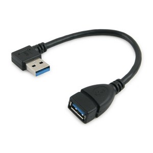 (COMS) USB 3.0 연장젠더(M/F)/NA768/좌향 90도꺽임, 1개