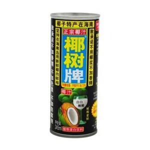 자매 중국식품 중국음료 예즈 코코넛 음료 야자캔 245ml, 1개